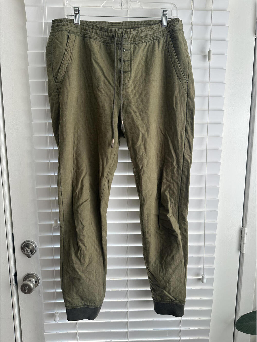REI Cooperative Olive Green Cotton Jogger Pants